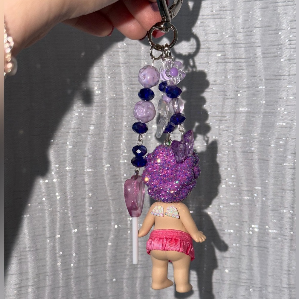 Sonny Angel Grape Bedazzled Keychain - Picture 6 of 8
